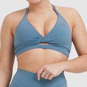 OA Moonstone blue twisted bra in Medium